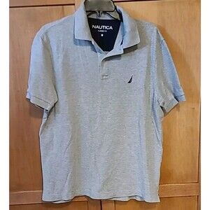 MENS POLO SHIRT NAUTICA LIGHT GREY  MEDIUM Preppy Coastal